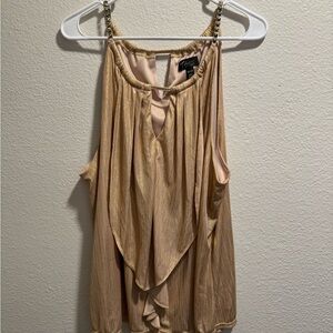 Thalia Sofia Gold Chain Strap Women's Top